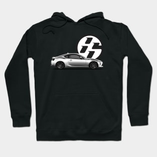 GT86 Body White on Black Hoodie